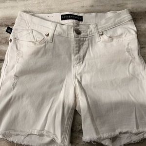 Rock & Republic White Demin Shorts Size 4